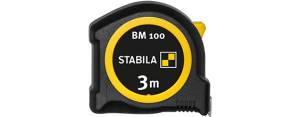 BM 100 pocket tape, metric scale